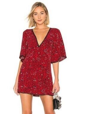 NWT Lovers + Friends Jason Mini Dress in Sahara Cheetah Revolve Size Small